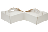 5 x Karton na tort ciasto z rączką białe opakowanie 26 x 26 x 12