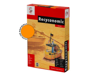 Papier kolorowy A4 Recyconomic - mandarynkowy 80 g/m²