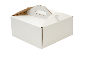 Karton pudełko na tort ciasto z rączką białe opakowanie 34 x 34 x 12