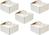 5 x Karton na tort ciasto z rączką białe opakowanie 26 x 26 x 12