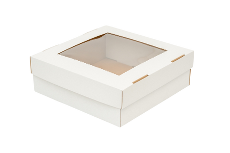 Pudełko karton z okienkiem na ciasto muffiny babeczki pączki 30 x 30 x 10