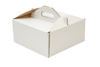 10 x Karton na tort ciasto z rączką białe opakowanie 26 x 26 x 12
