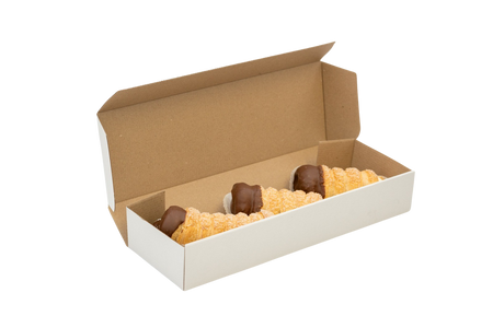 5 x Pudełko na zapiekankę białe 37 x 12 x 6