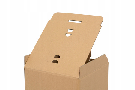 Karton składany z otworem na rolkę wypełniacza