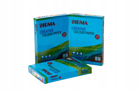 Papier kolorowy A4 Sigma - niebieski 120 g/m²
