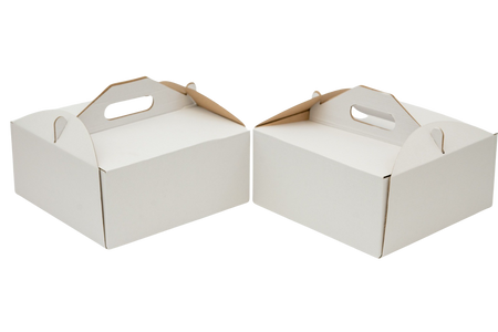 5 x Karton na tort ciasto z rączką białe opakowanie 34 x 34 x 12