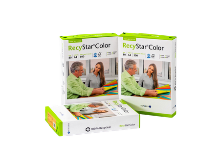 Papier kolorowy A4 RecyStar - mandarynkowy 80 g/m²
