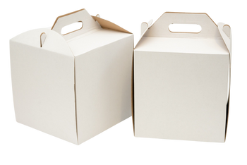 10 x Karton na tort ciasto z rączką białe opakowanie 30 x 30 x 25