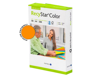 Papier kolorowy A4 RecyStar - mandarynkowy 80 g/m²