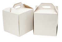 10 x Karton na tort ciasto z rączką białe opakowanie 28 x 28 x 25